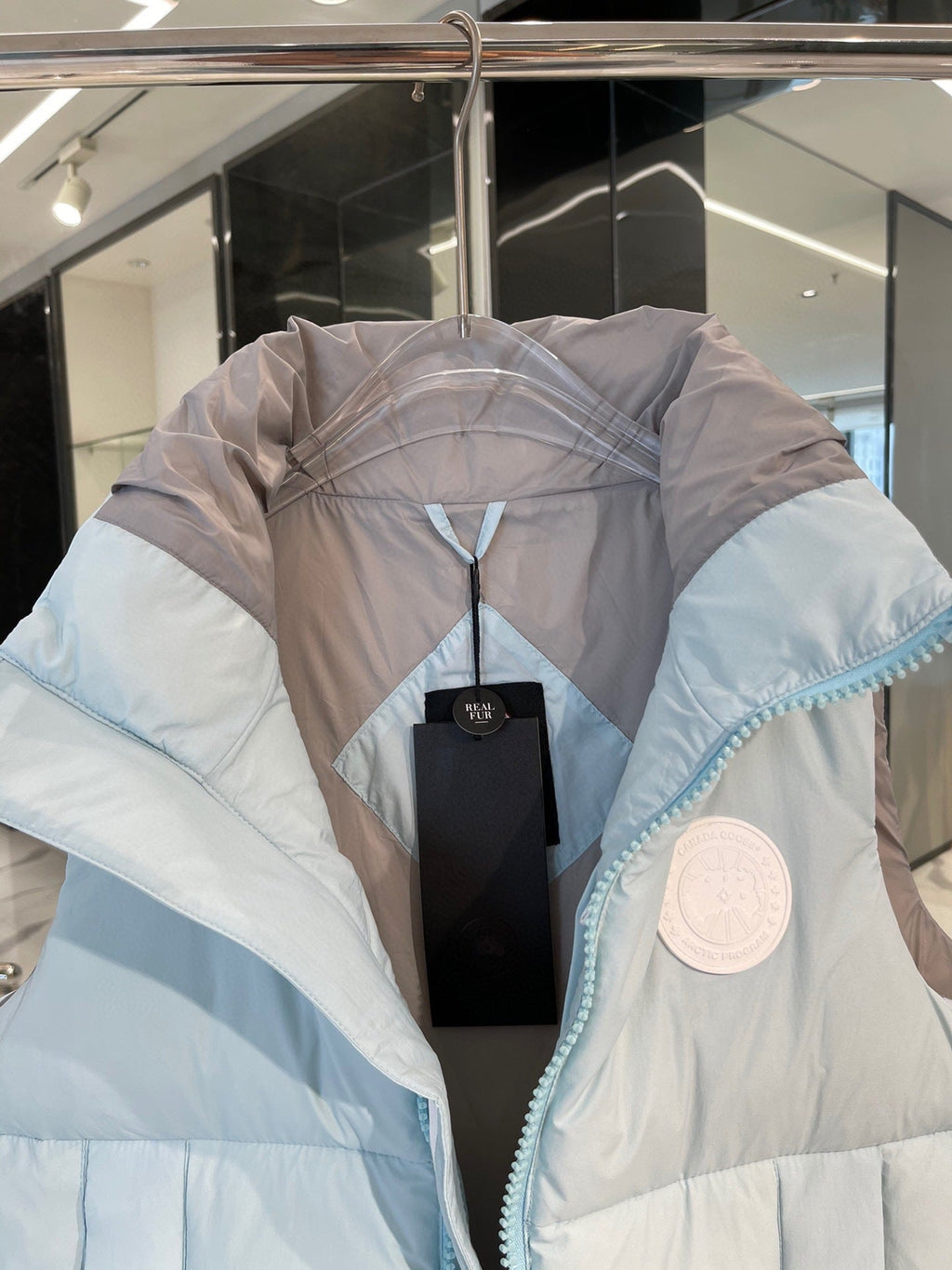 Canada Goose Ice Blue/Grey Reversible Freestyle Down Vest
