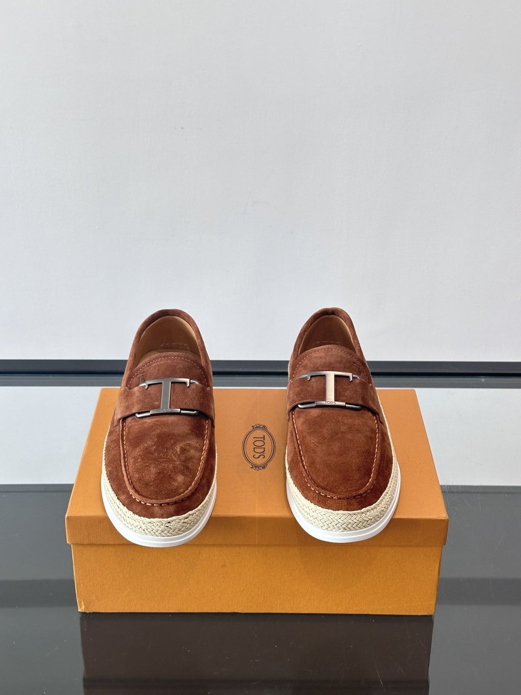 TOD'S Men's Suede Rubber-Sole Loafers